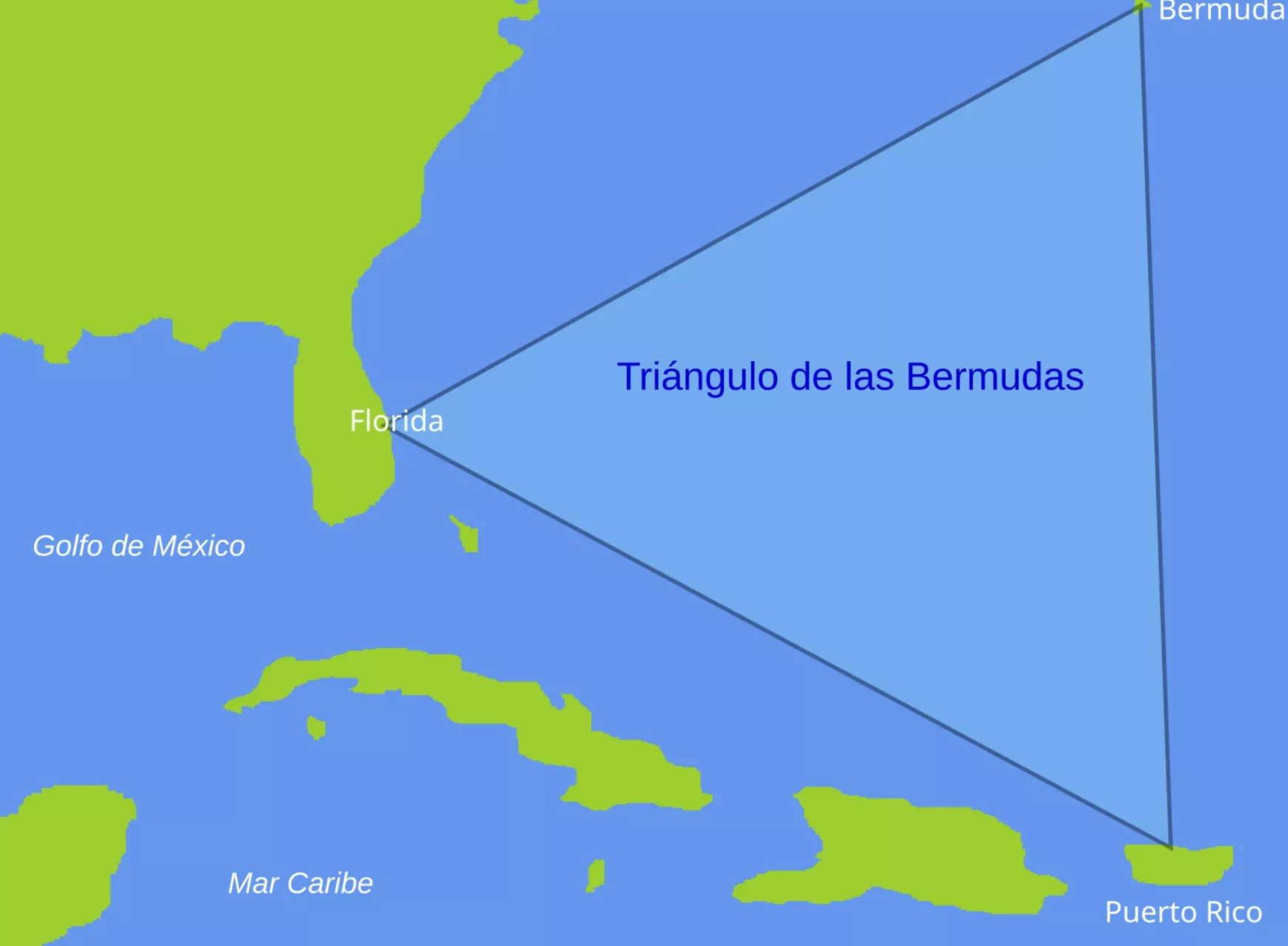 A Bermuda-háromszög a térképen