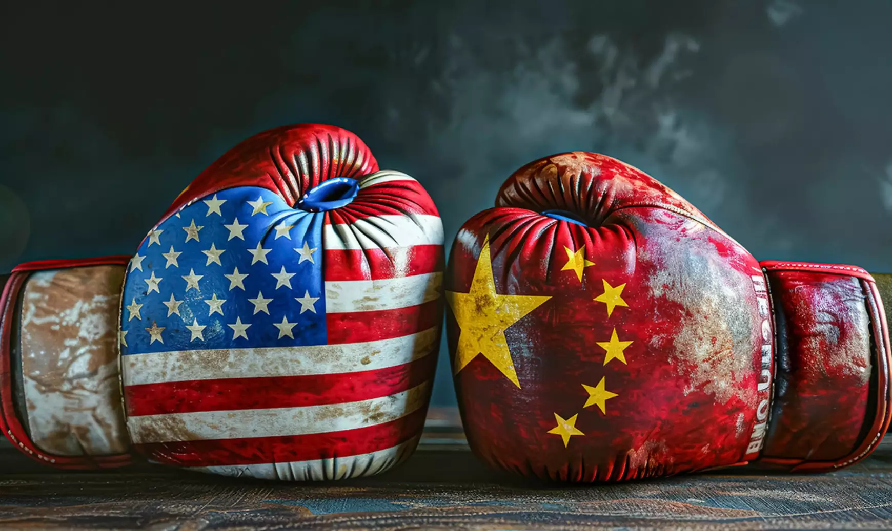Bokszkesztyűk - amerikai-kínai gazdasági és vámháború - illusztráció