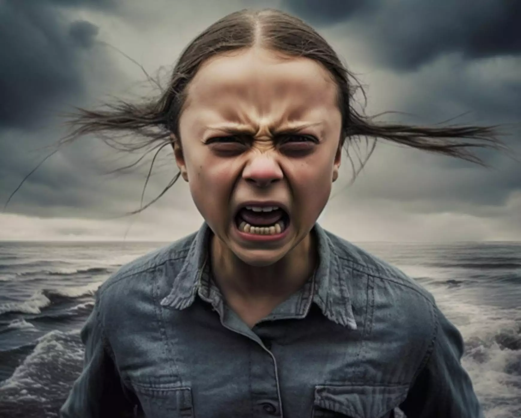 Greta Thunberg - klímaaktivista - illusztráció - freebeacon.com