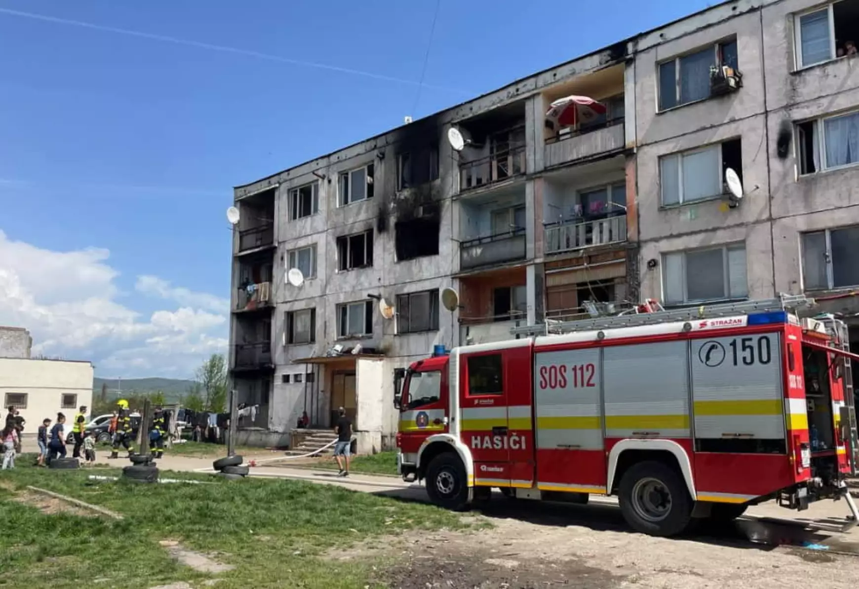 tűz a lakótelepen