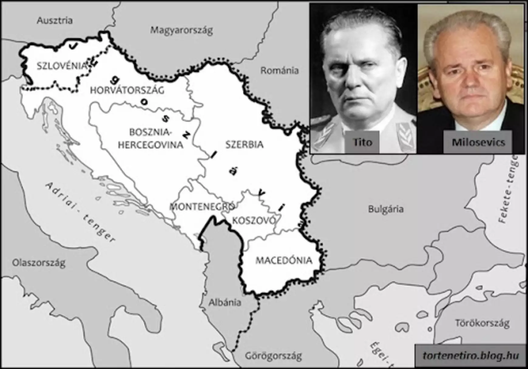 Jugoszlávia térkép