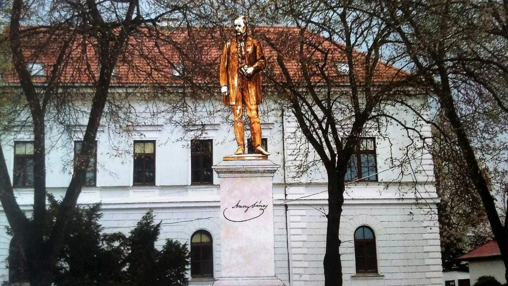 Arany János szobra Rimaszombat, látványterv