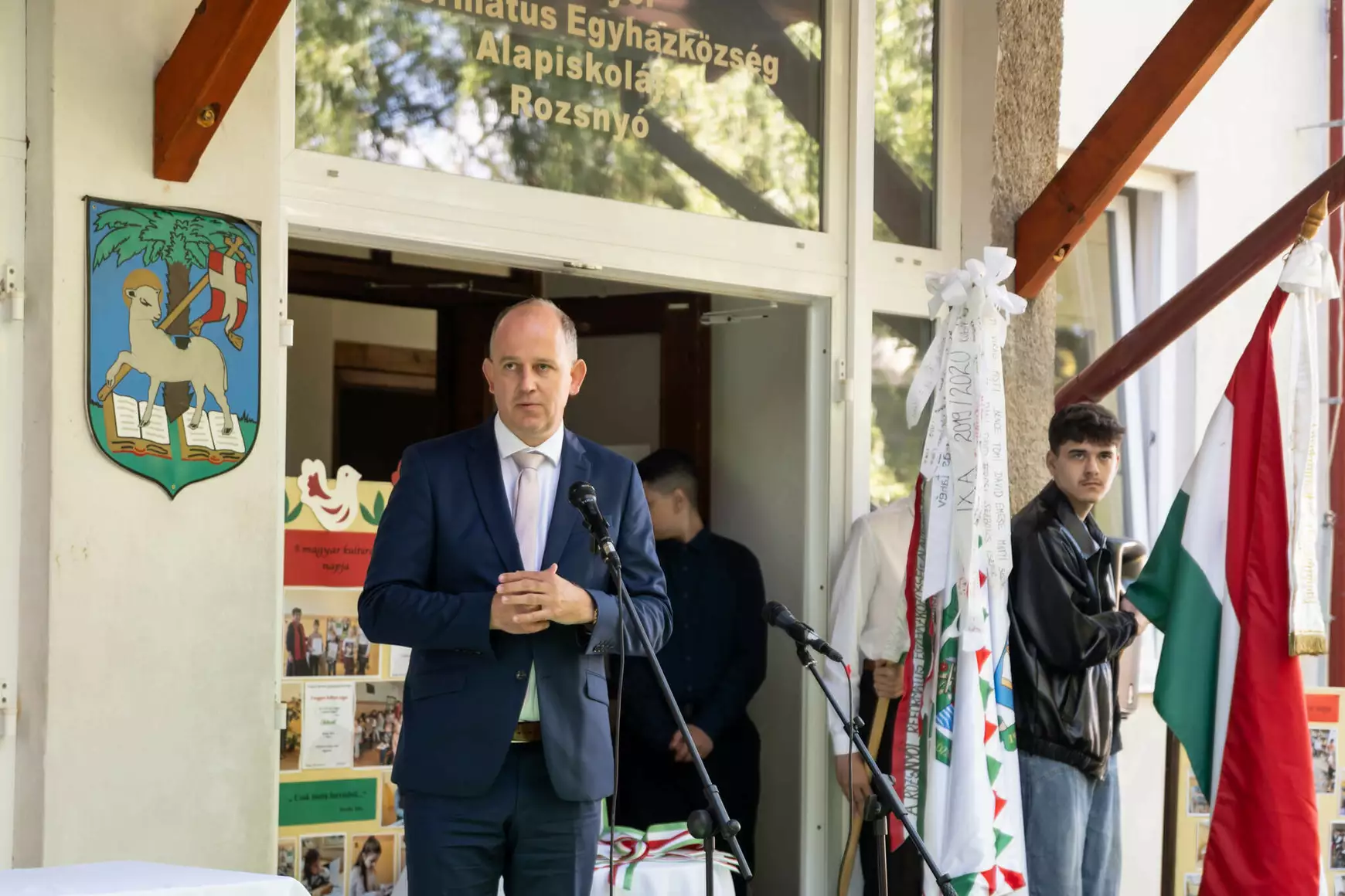 2025-09-18 Rozsnyói Református Iskolaközpont, bővítés, alapkőletétel