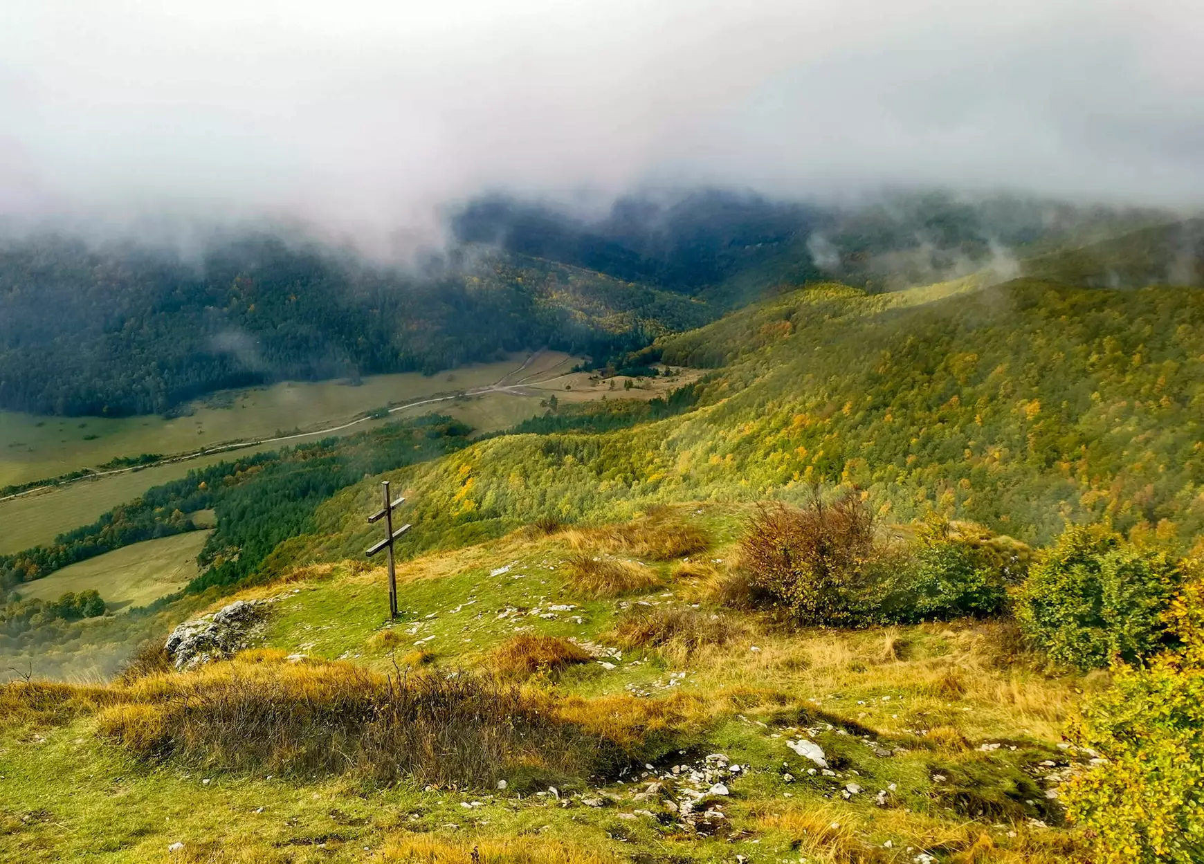 A köd és az őszi színek játéka