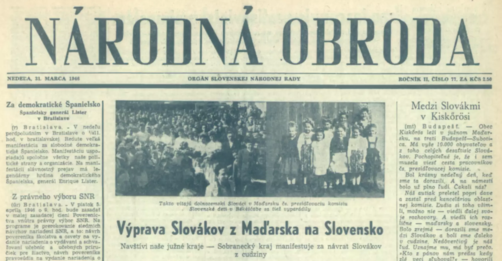 A magyarokról a háború utáni szlovákiai sajtóban - Beneš dekrétumok