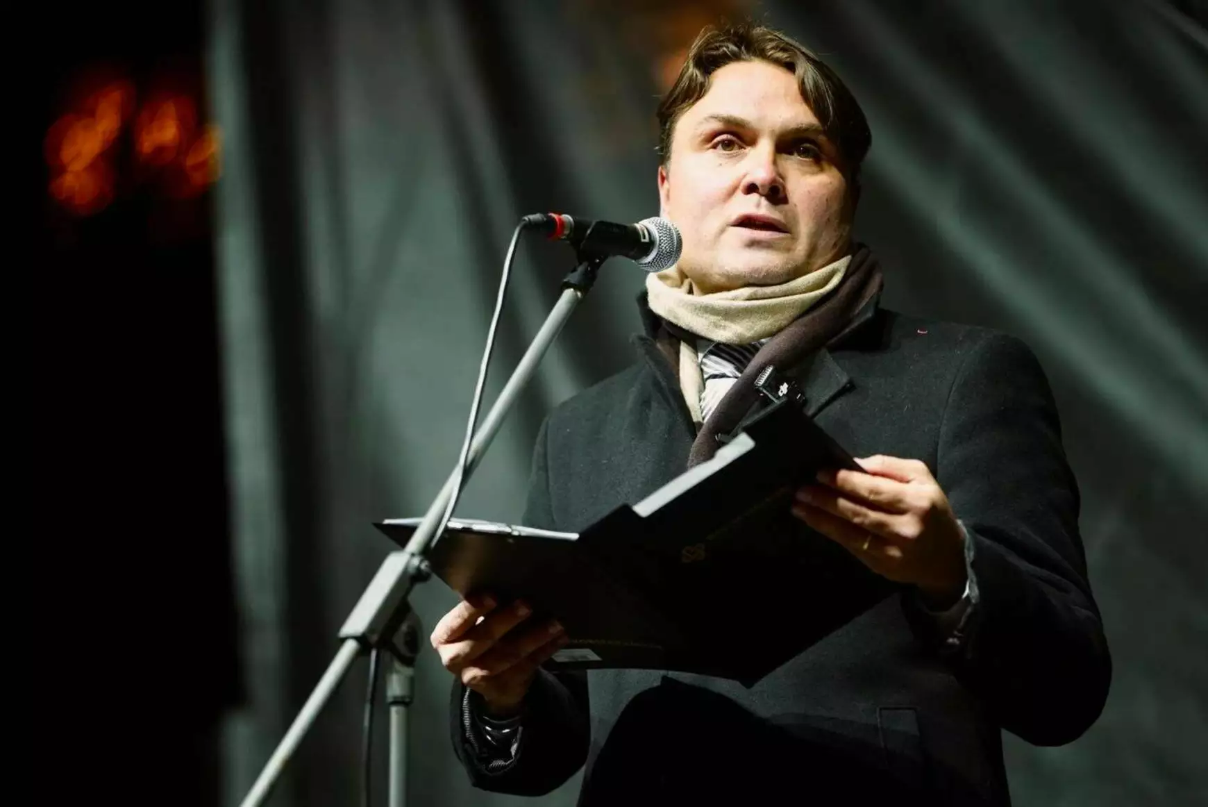 Gubík László a pozsonyi tüntetésen