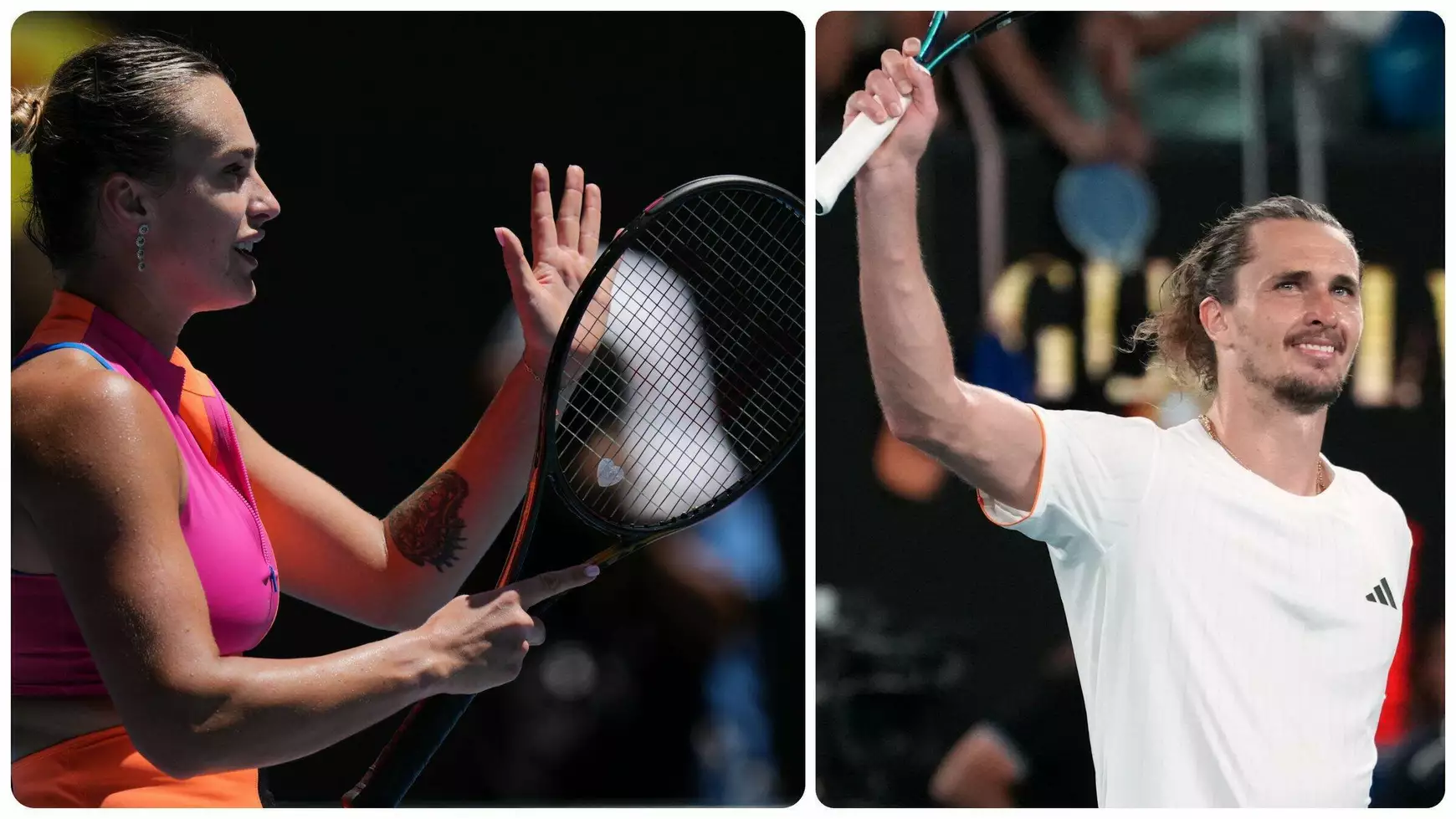 Australian Open Arina Szabalenka Alexander Zverev