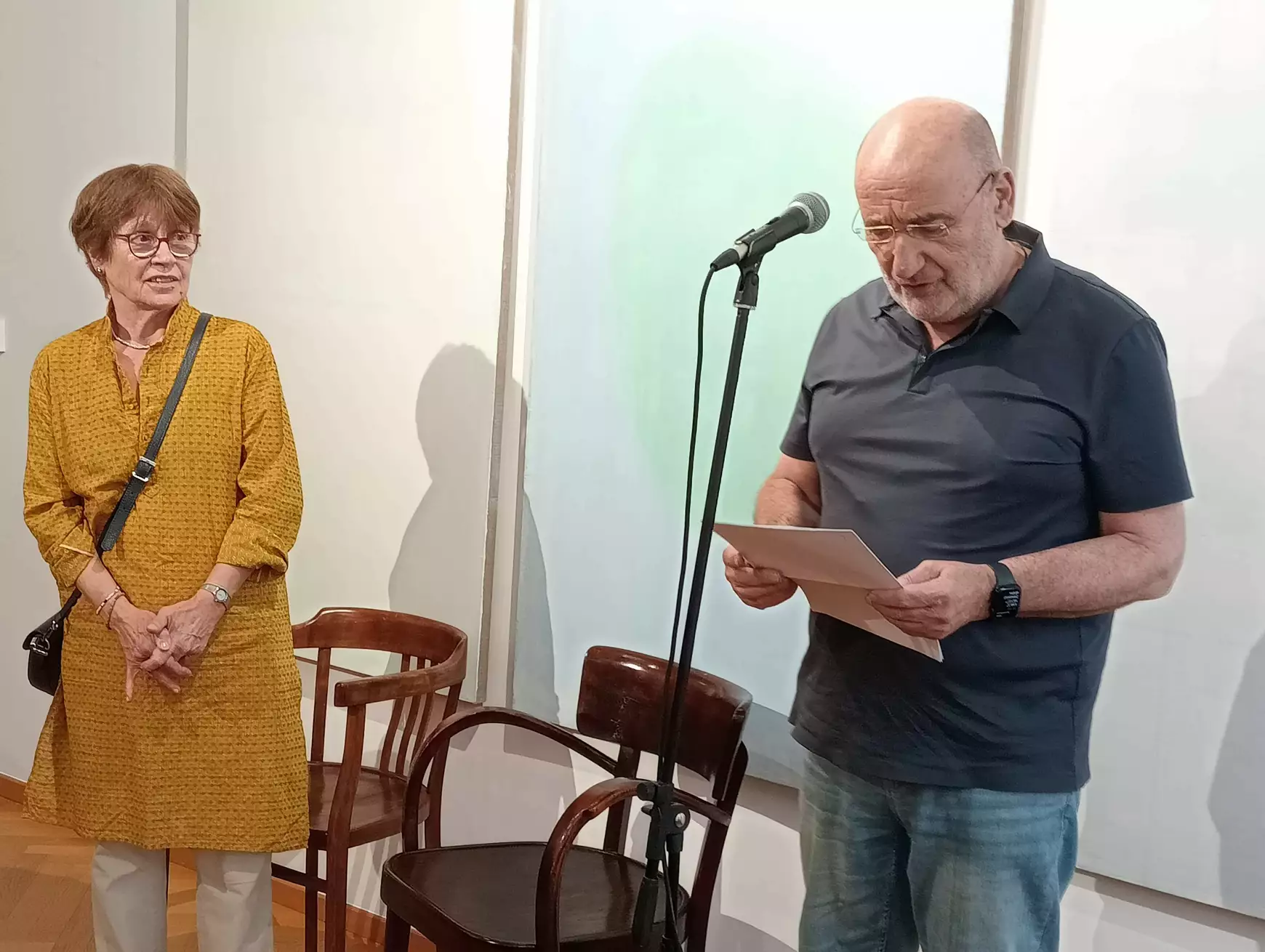 Megnyílt a Munkácsy Mihály-díjas Krajcsovics Éva festménykiállítása a komáromi PLATZ Galériában - KÉPEKKEL