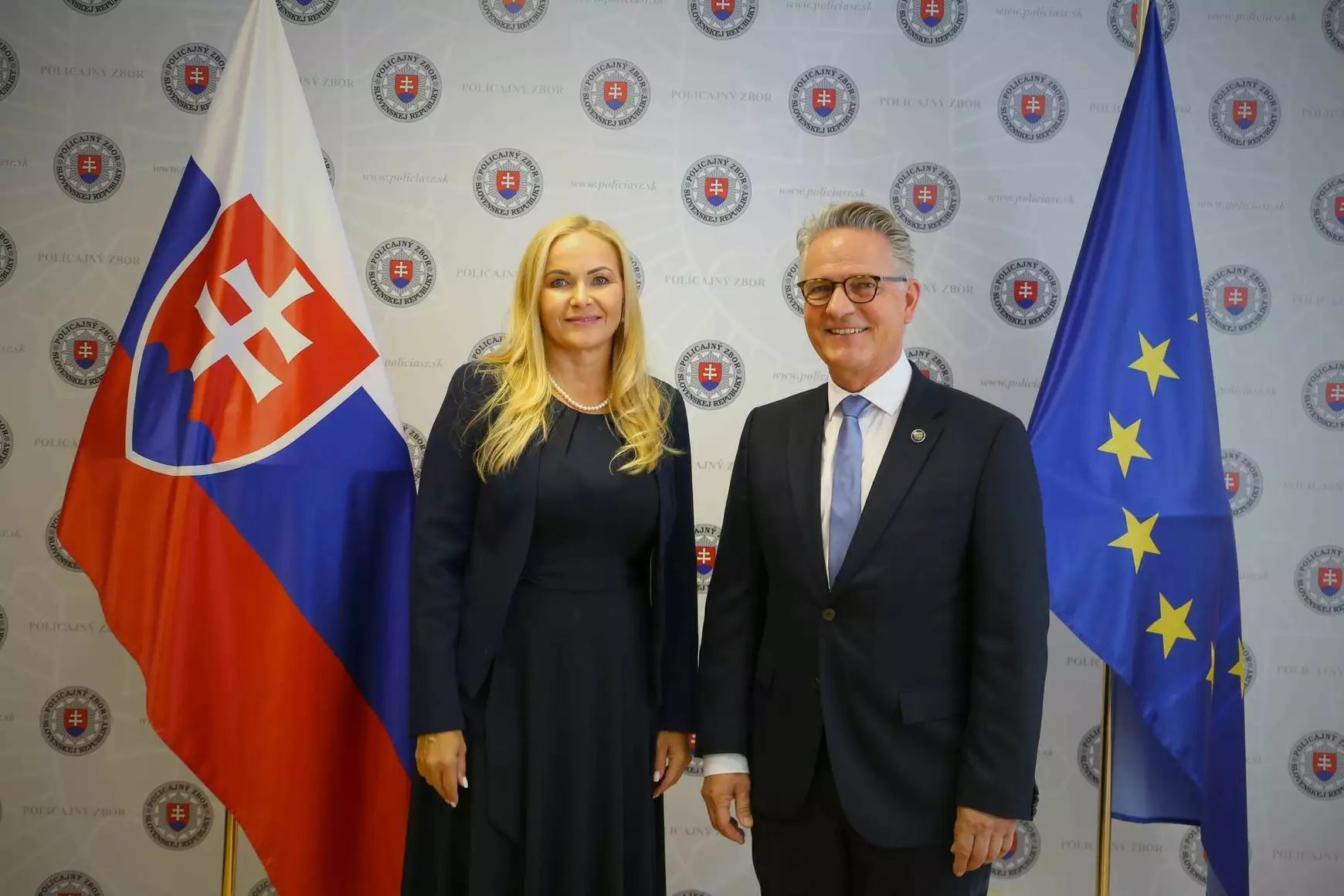Jana Maškarová országos rendőrfőkapitány és Jürgen Ebner