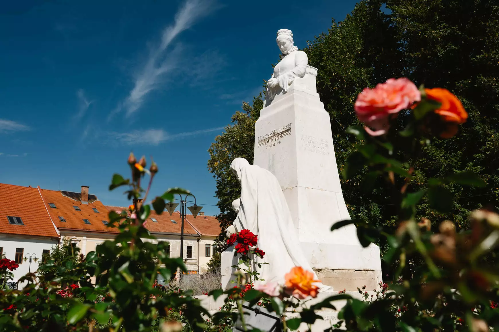Rozsnyó, Andrássy Franciska, Franciska-szobor, tisztítás