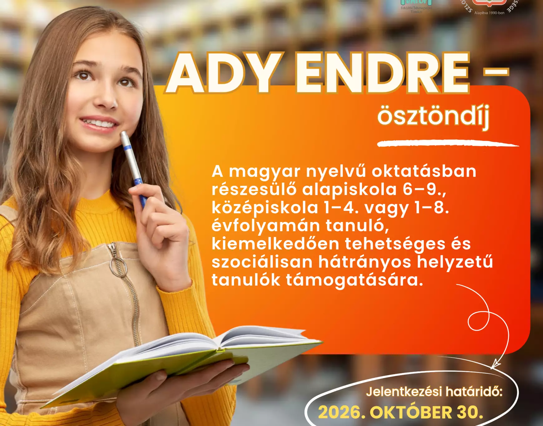 Ady Endre ösztöndíj - 2026 - SZMPSZ