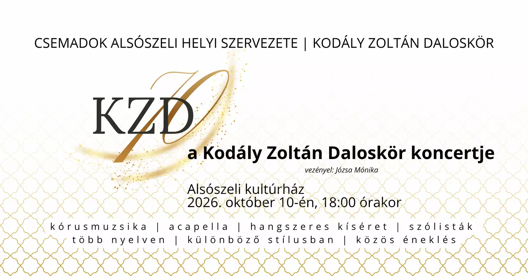 Jubileumi évre készül a galántai Kodály Zoltán Daloskör