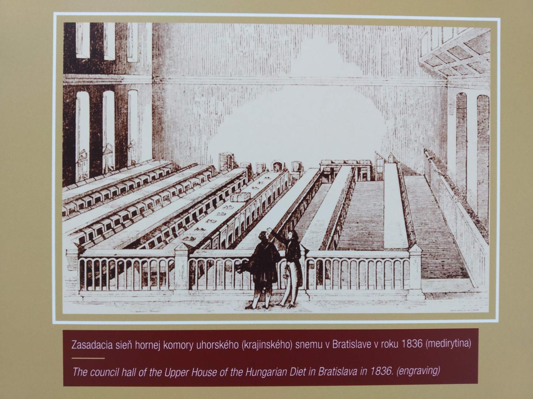 A felsőtábla ülésterme Pozsonyban, 1836-ban.