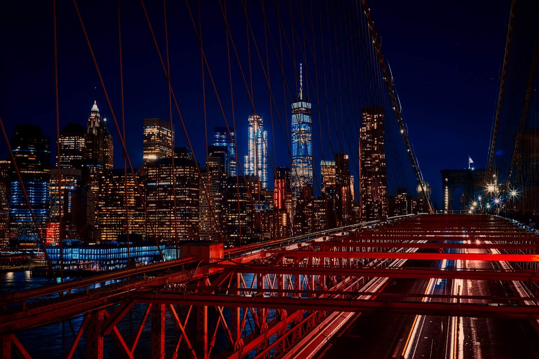 város éjszaka, New York város éjszaka, New York