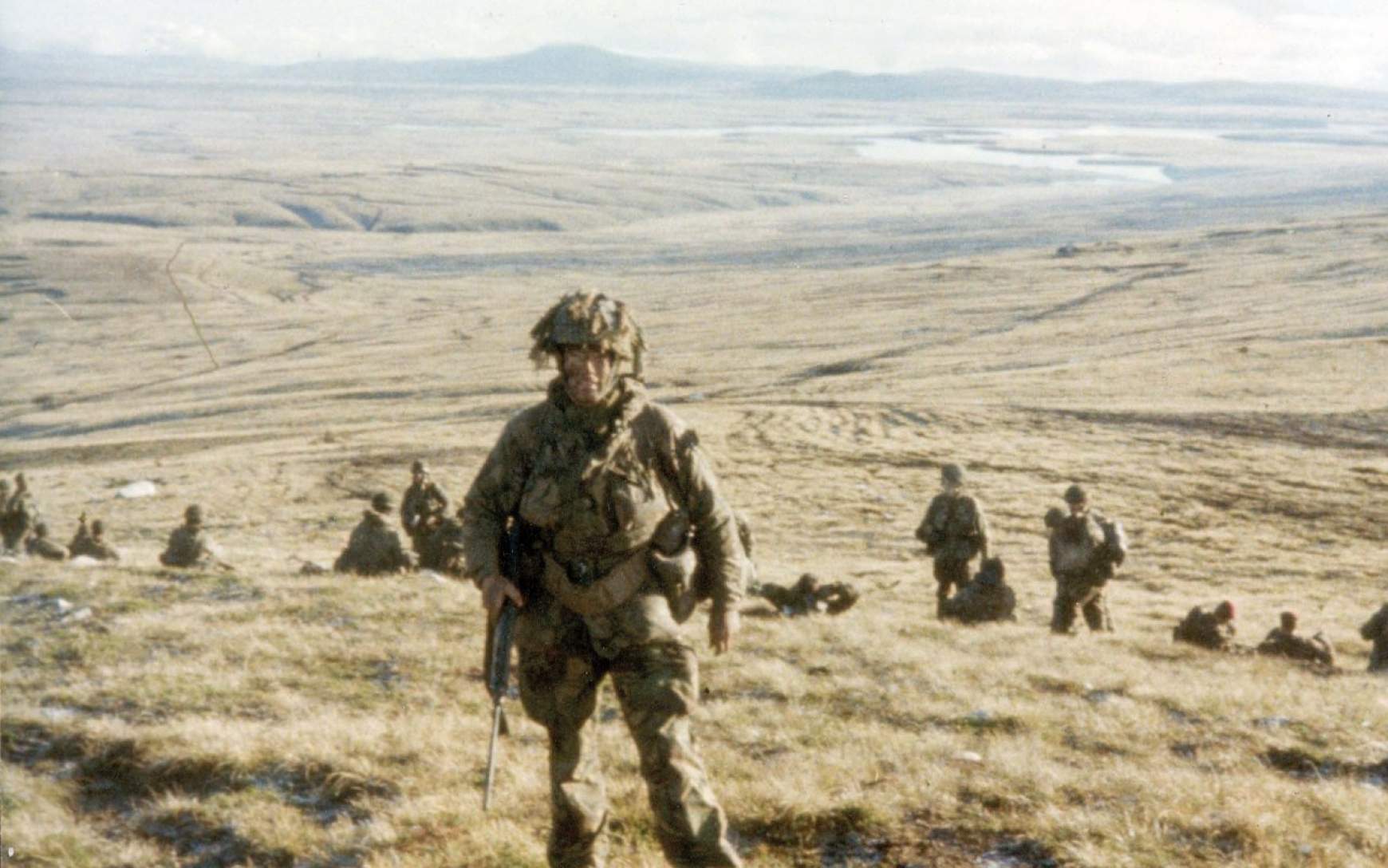 Brit katona a Falkland-szigeteken.
