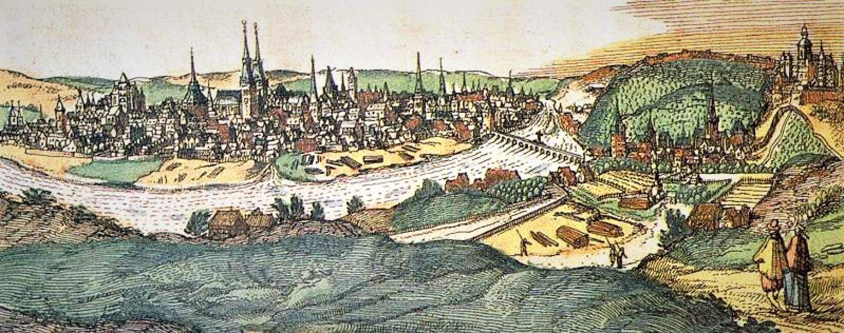 Prága látképe a 16. században