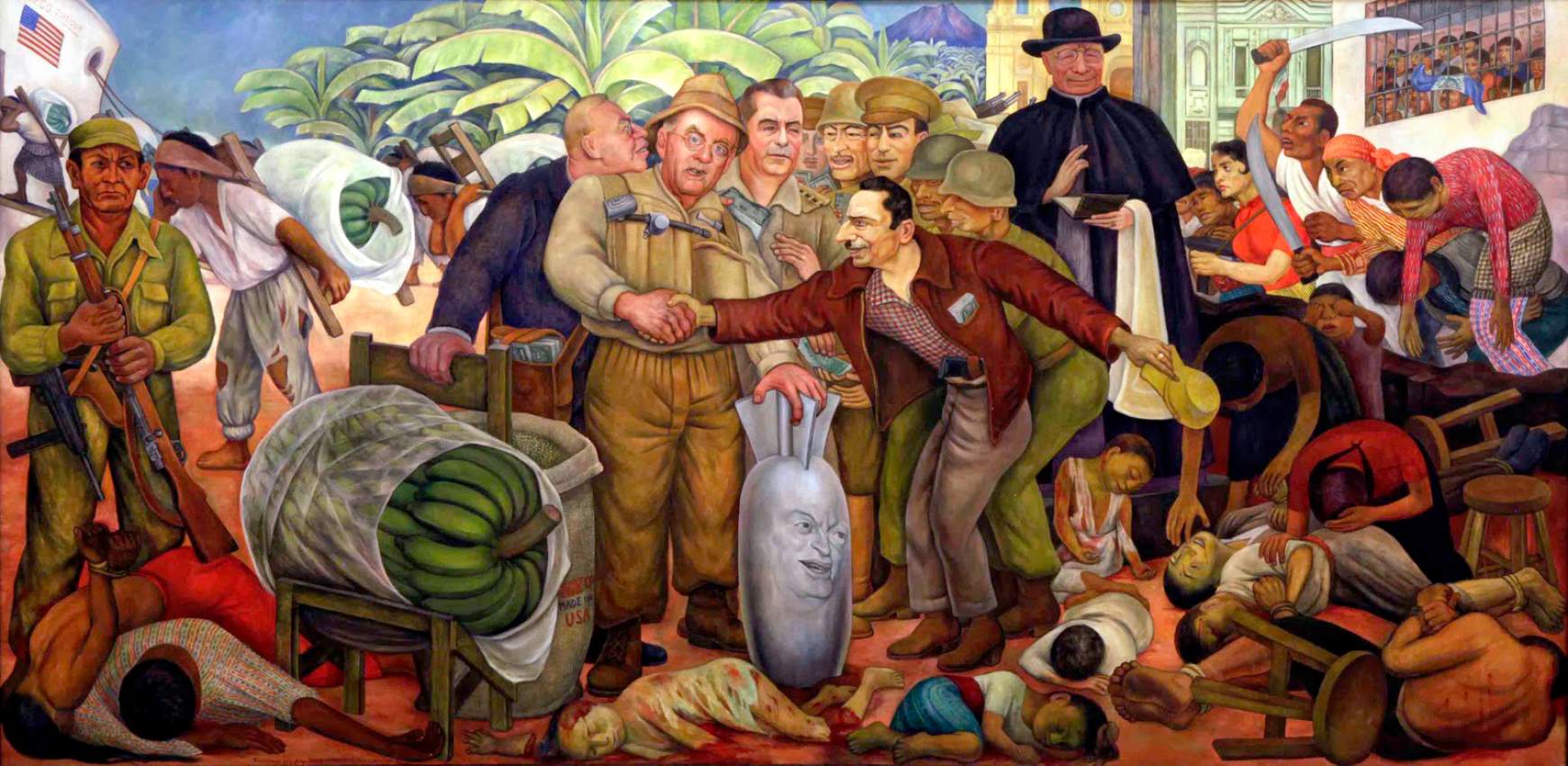 A banánköztársaságok története egyetlen képben, Diego Rivera Dicsőséges győzelem c. munkája