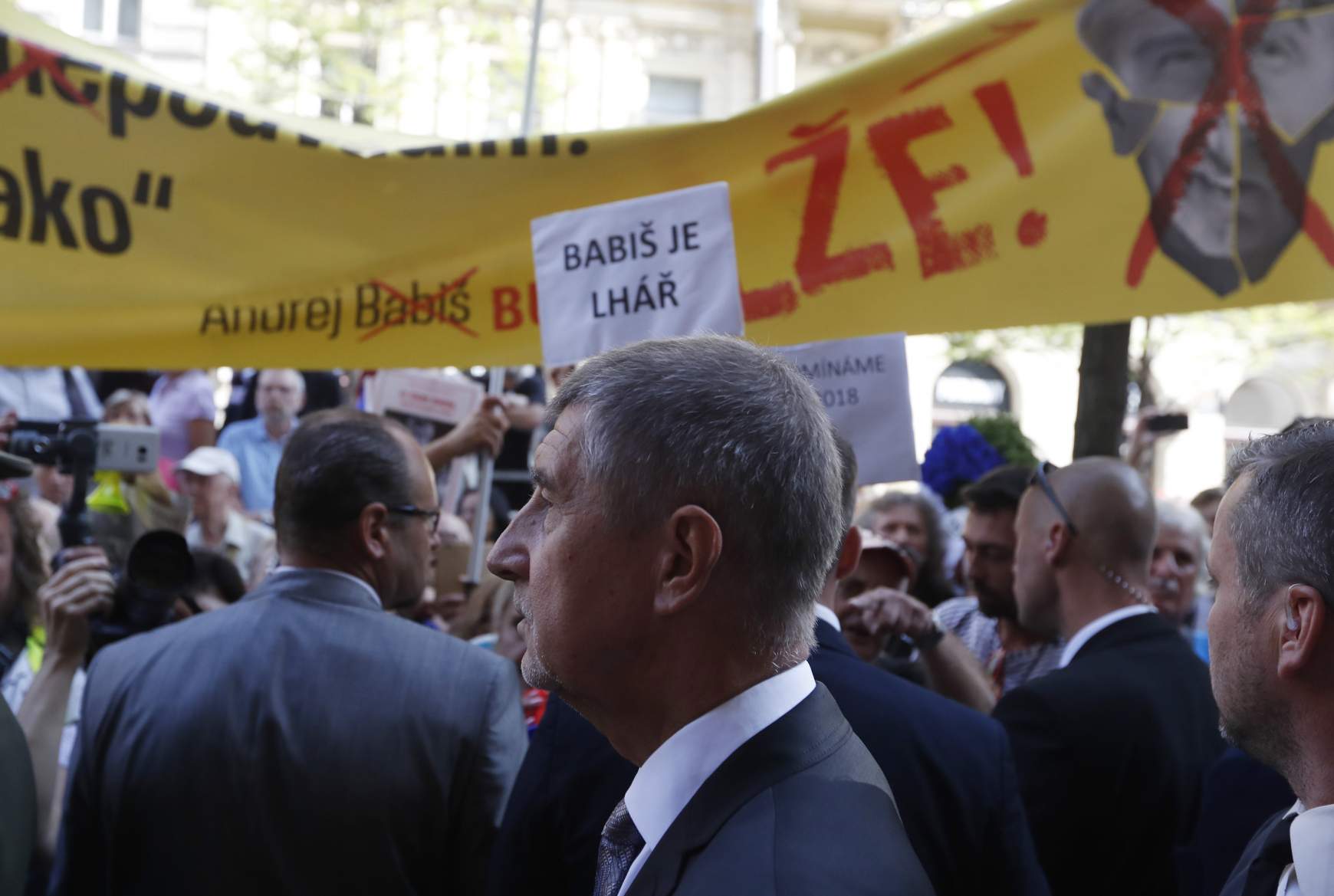 Prága - 1968 megemlékezés - Babiš ellenes tüntetés Prága - 1968 megemlékezés - Babiš ellenes tüntetés