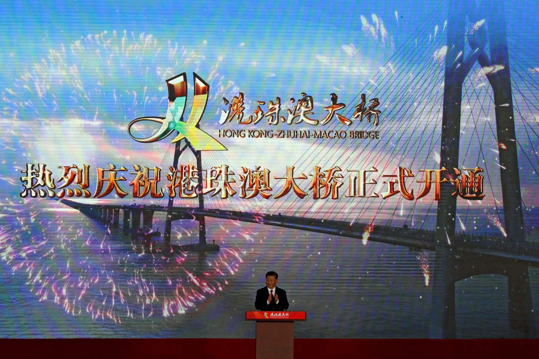 Honkong-Csuhaj-Makaó híd felavatás Honkong-Csuhaj-Makaó híd felavatás
