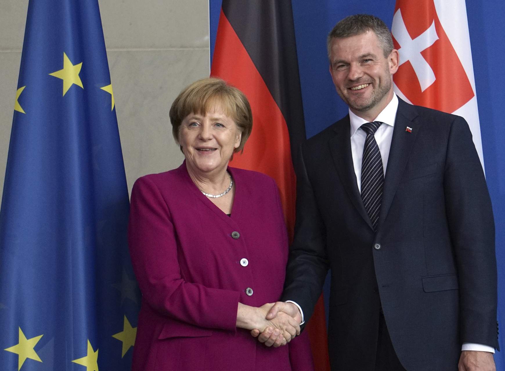 Angela Merkel és Peter Pellegrini