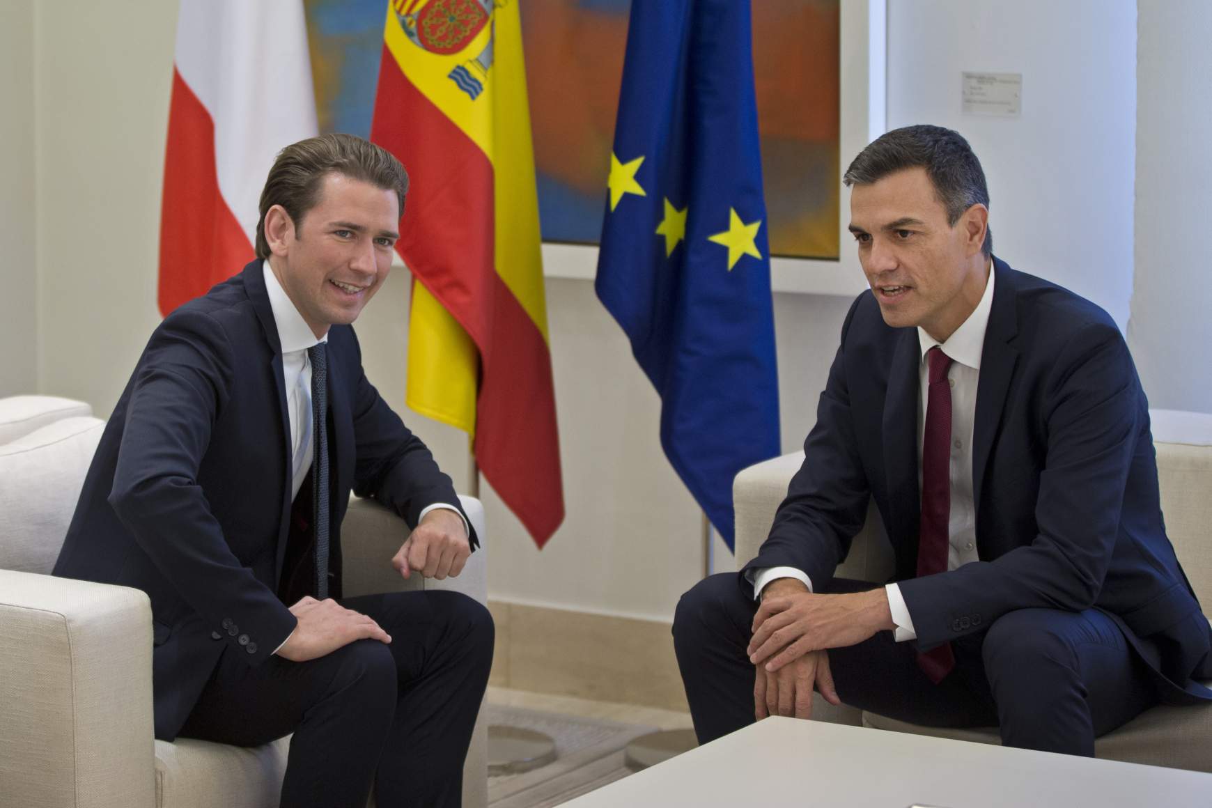 Sebastian Kurz és Pedor Sanchez Sebastian Kurz és Pedor Sanchez