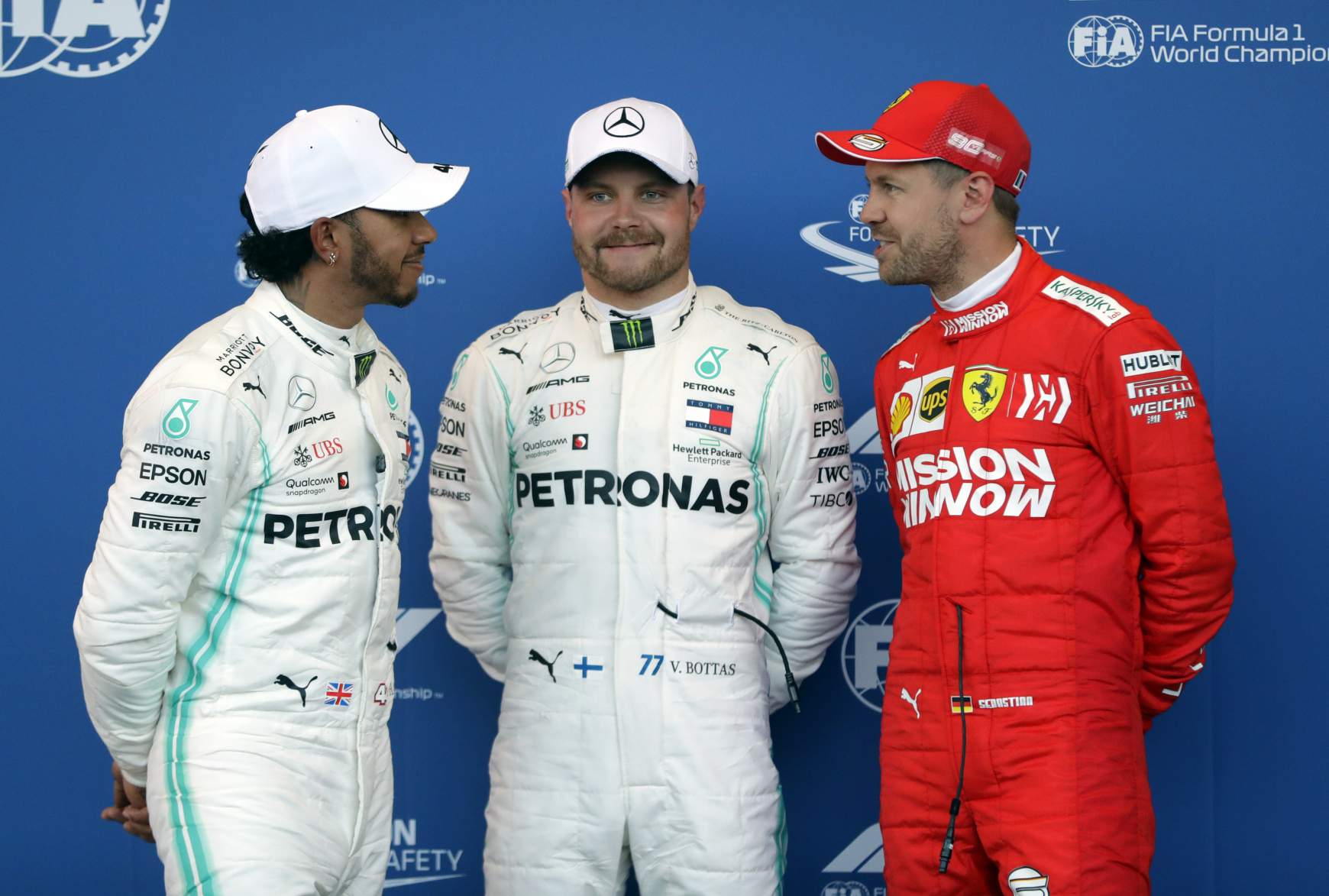 Azerbajdzsán - Hamilton, Bottas, Vettel