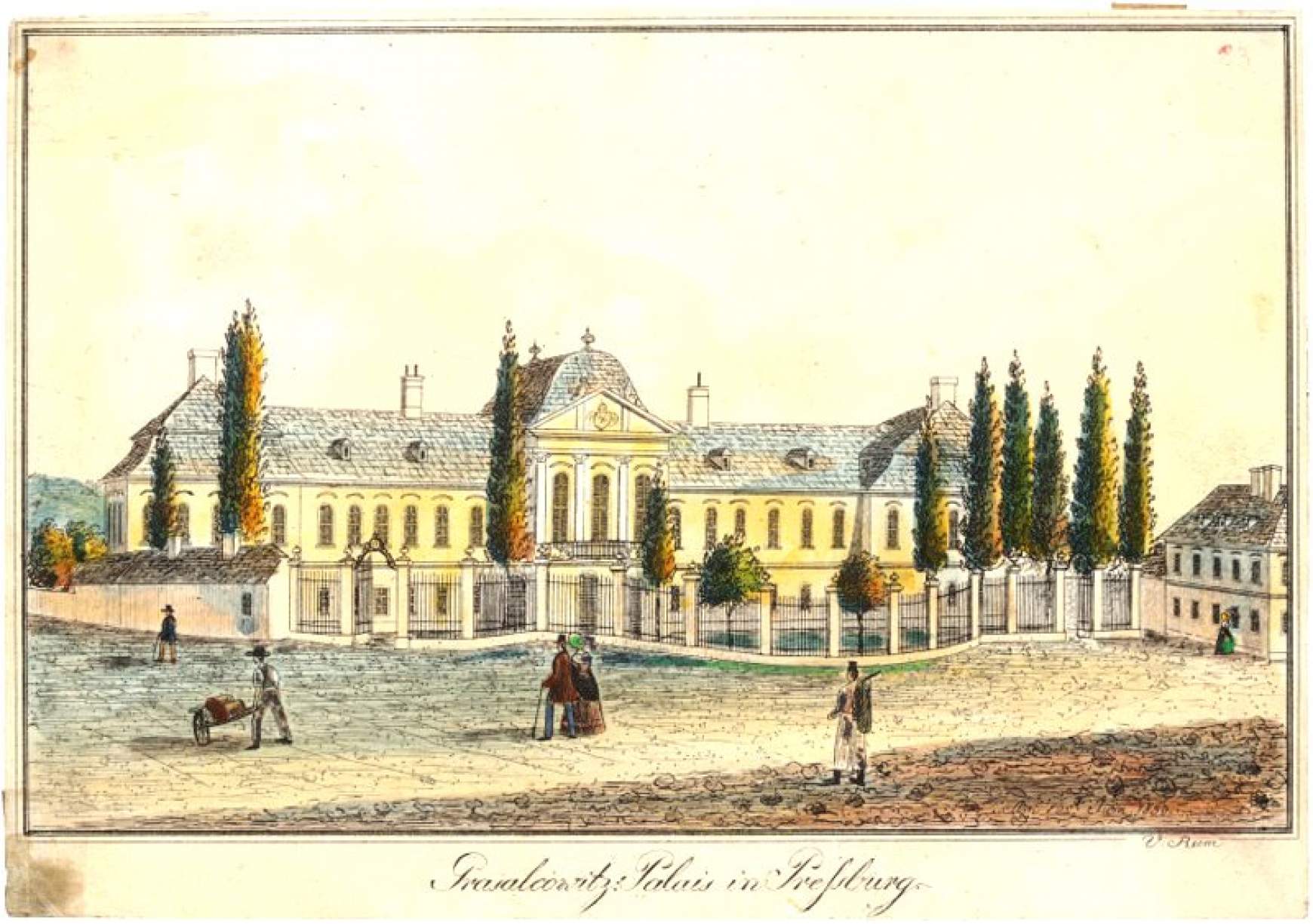 A Grassalkovich-palota, 1850 körül