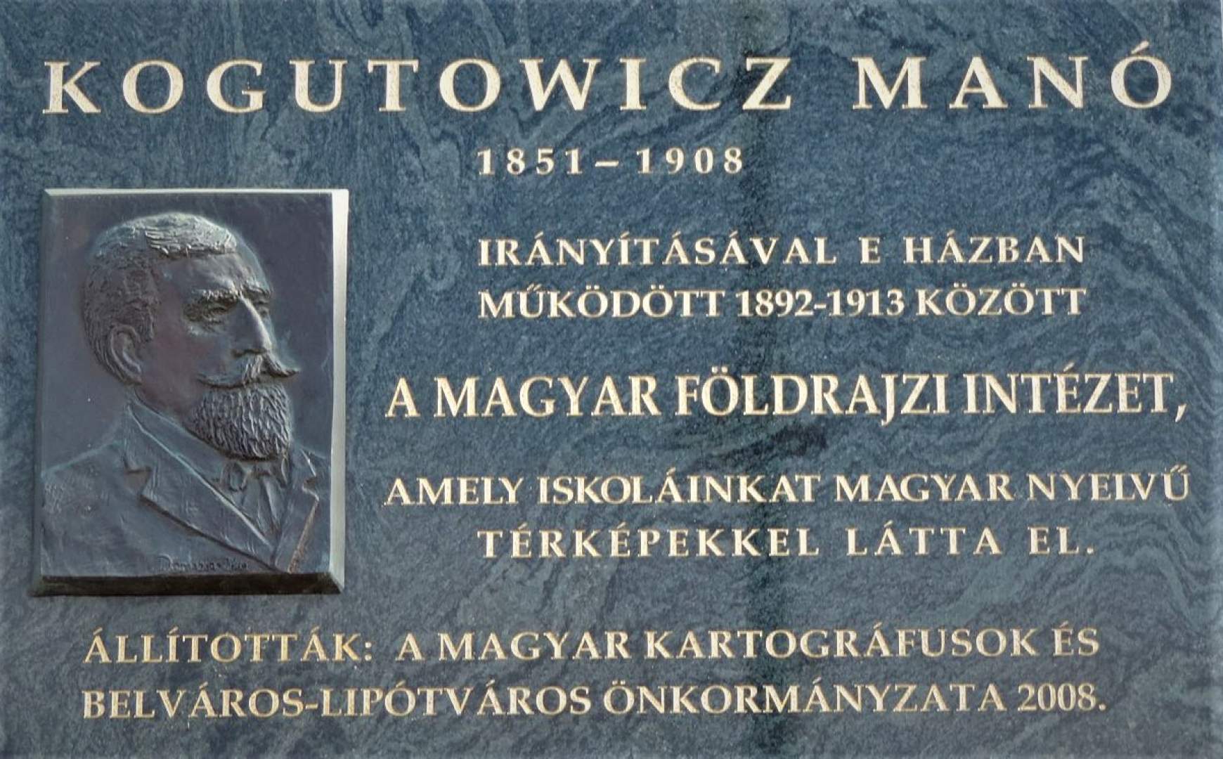 Kogutowicz Manó emléktáblája