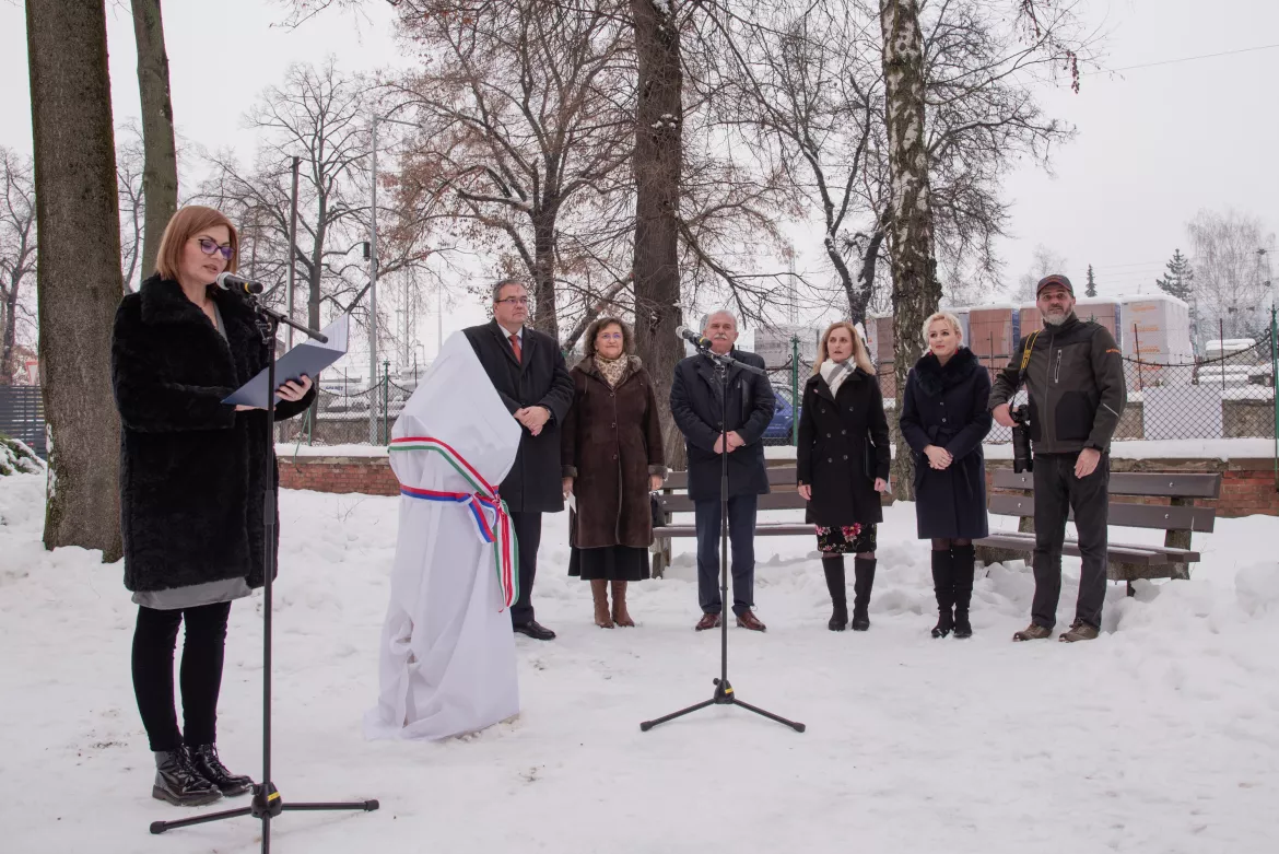 2023-12-13 Igló, Zathureczky Ede, hegedűművész, szobor, szoboravatás