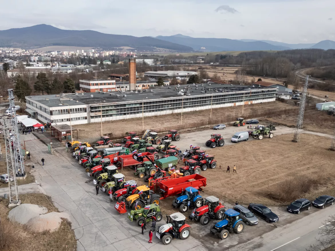 2024-02-22 gazdatüntetés, Rozsnyó, gazda, traktor