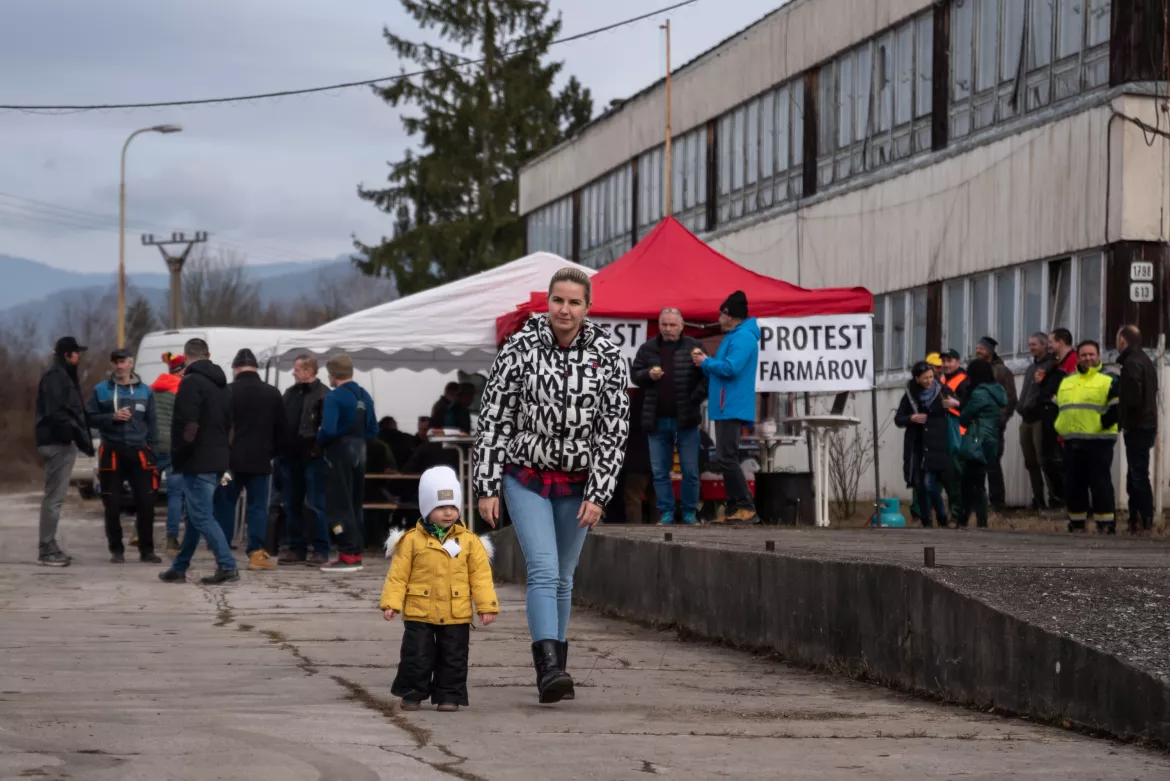 2024-02-22 gazdatüntetés, Rozsnyó, gazda, traktor