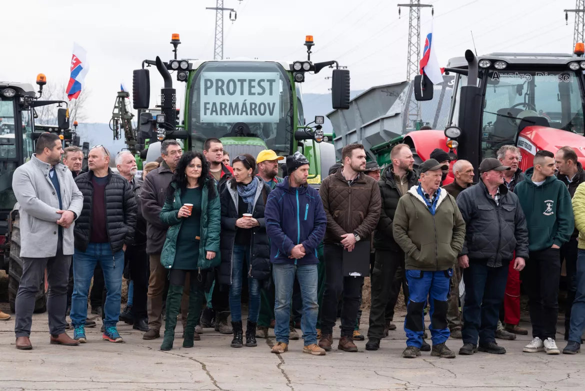 2024-02-22 gazdatüntetés, Rozsnyó, gazda, traktor