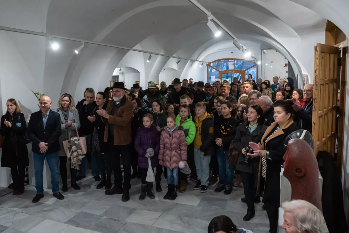 2024-02-08 Farkas József, kiállítás, Pásztoresztendő, Rozsnyó, Rozsnyói Bányászati Múzeum Galériája