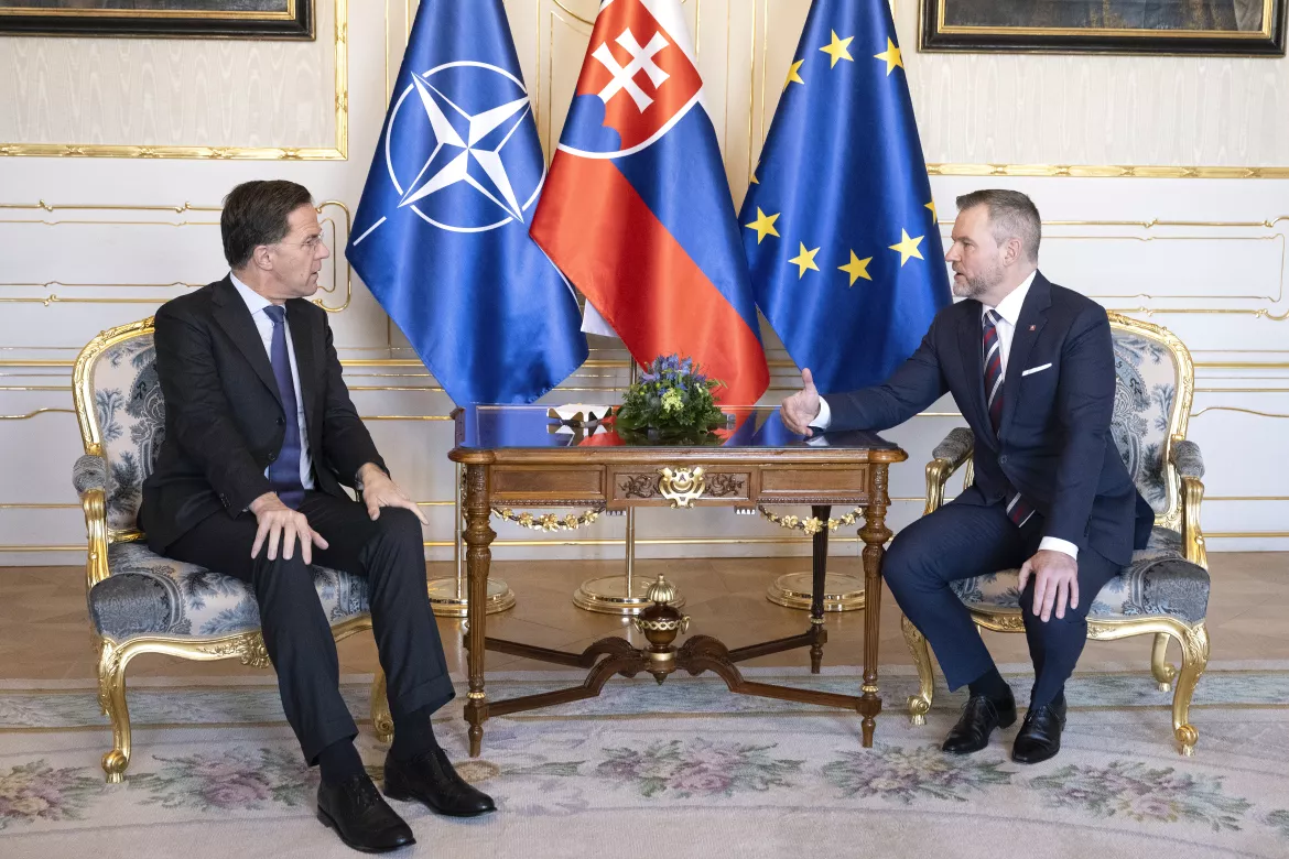 Mark Rutte és Peter Pellegrini - Pozsony, 2025.02.20.