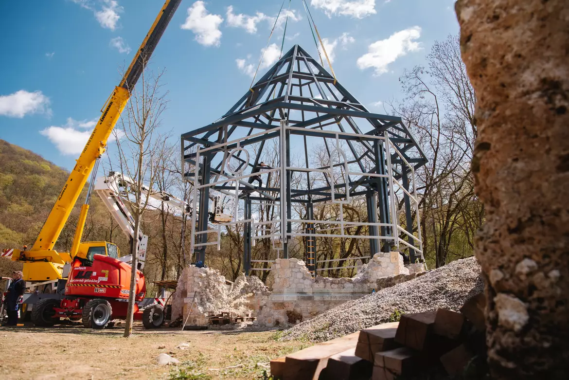 Gombaszög, pálos kolostor, kápolna, tetőszerkezet