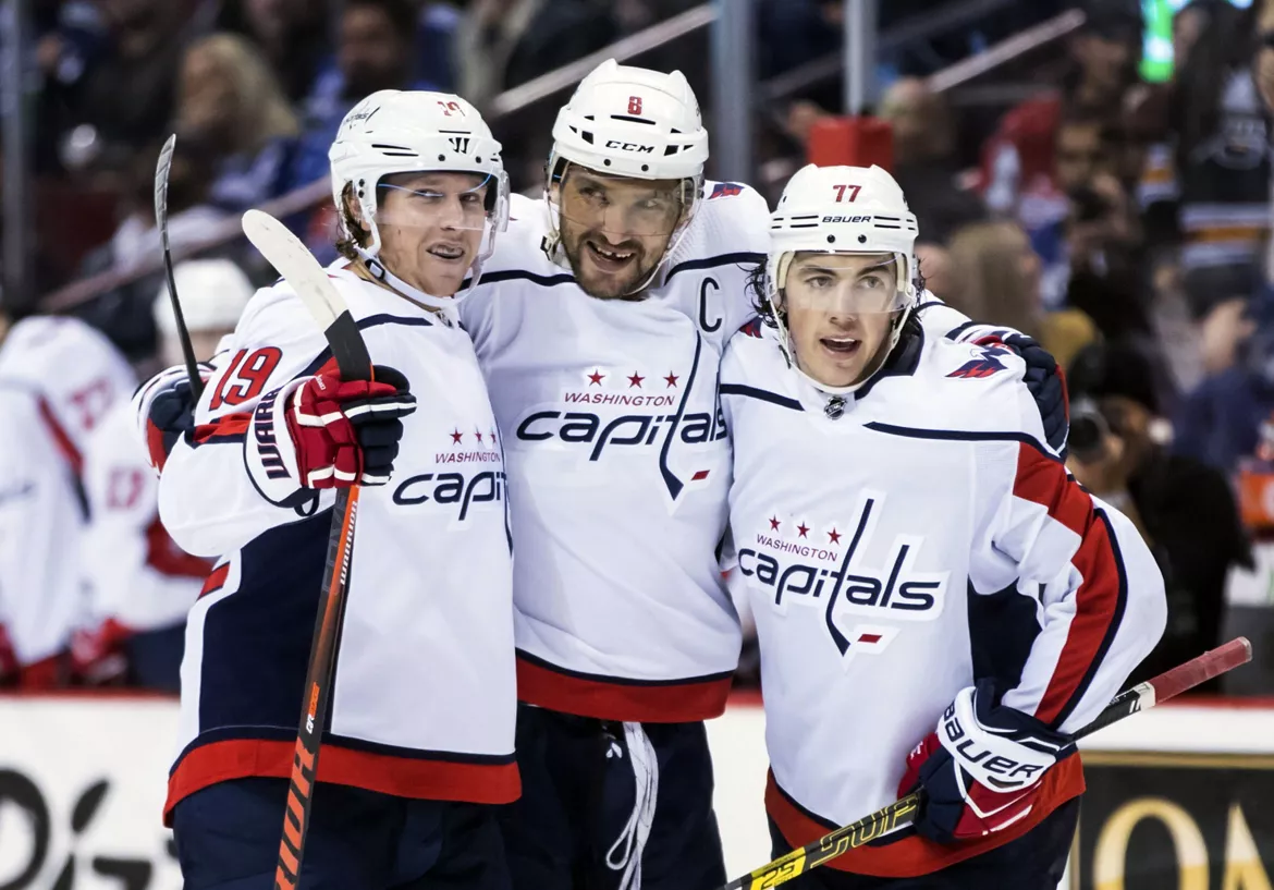 Alekszandr Ovecskin, Nicklas Backstrom, T.J. Oshie Alekszandr Ovecskin, Nicklas Backstrom, T.J. Oshie